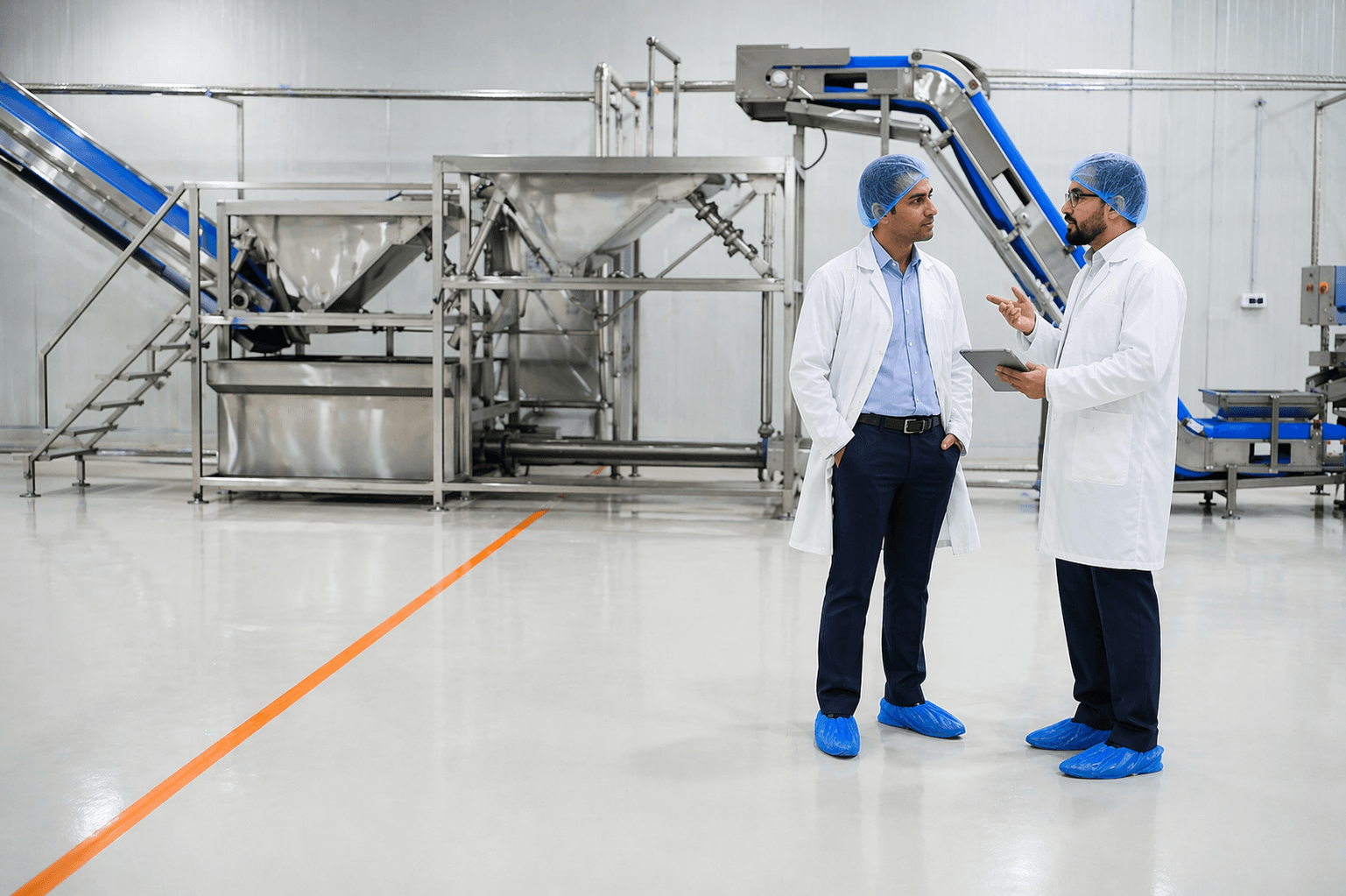 BRK Agro team inspecting food processing quality